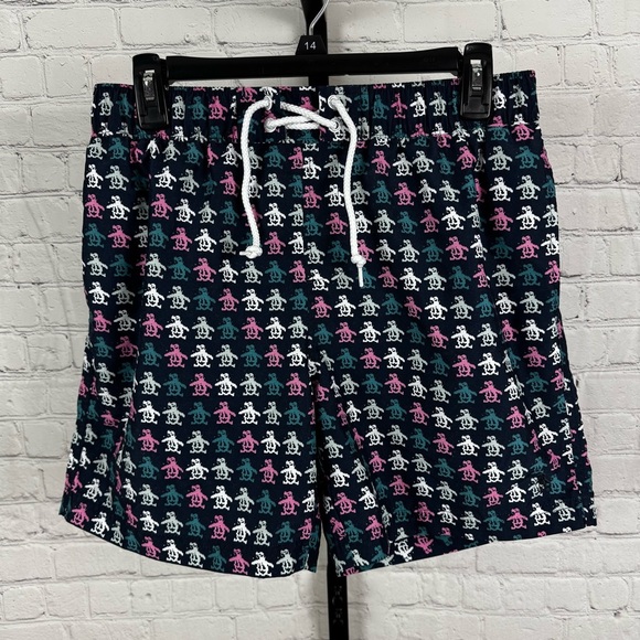 Original Penguin Multicolored Swim Trunks Size Medium - Picture 1 of 5